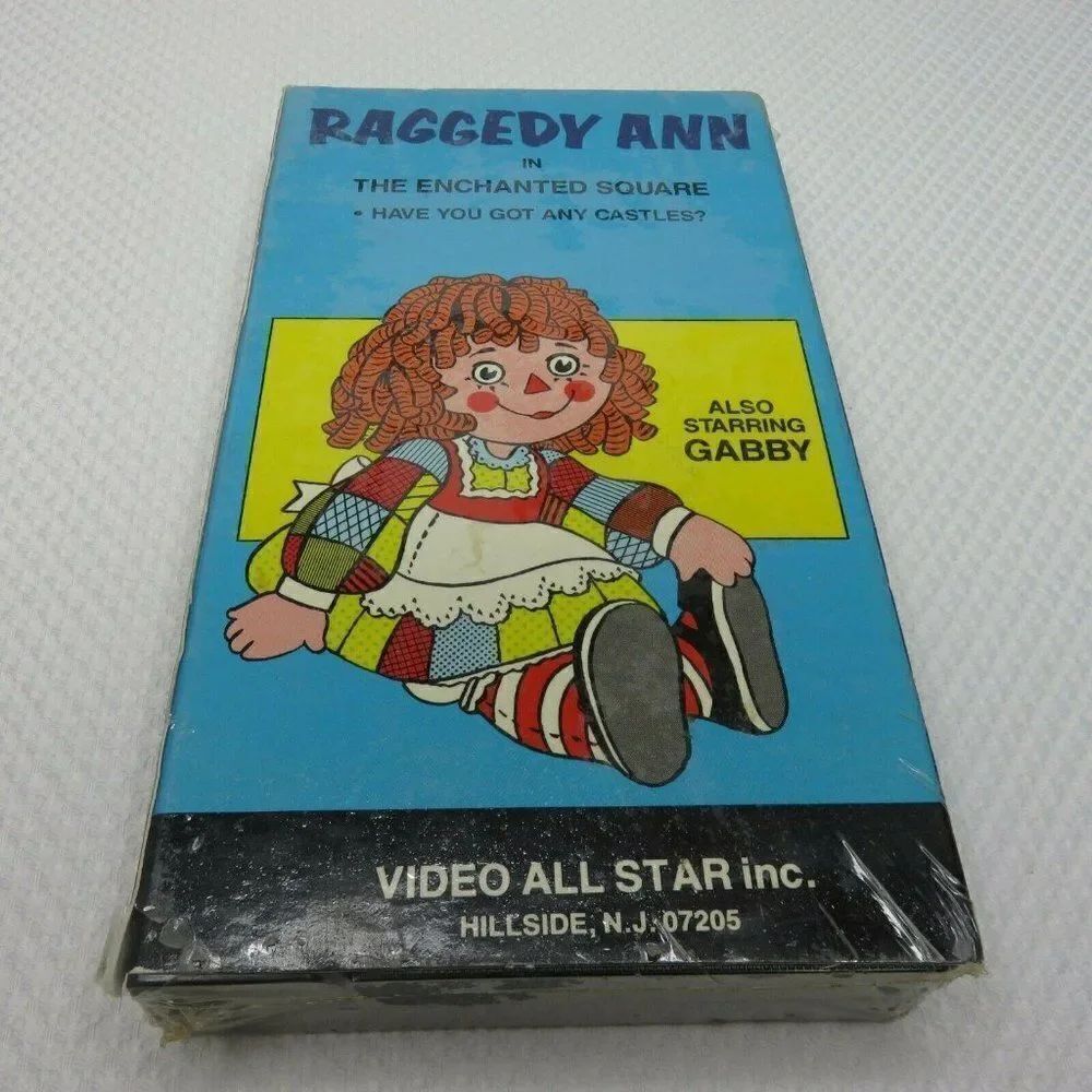 Raggedy Ann VHS Vintage Sealed OOP Video All Star Enchanted Square